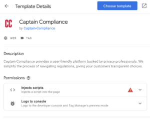 Google Tag Manager Captain Compliance