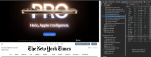 NY Times Cookies via Chrome Inspection