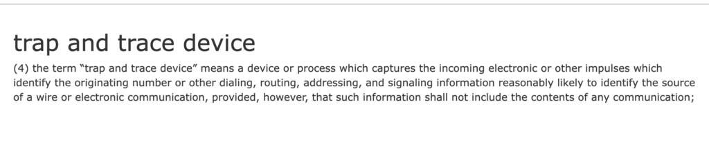 Trap and Trace Device Lawsuits for Privacy litigation