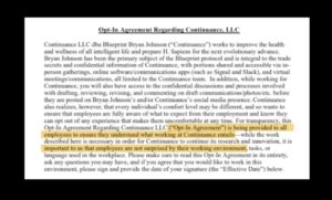 Opt In Language in Bryan Johnsons Longevity Blueprint Employment Agreement