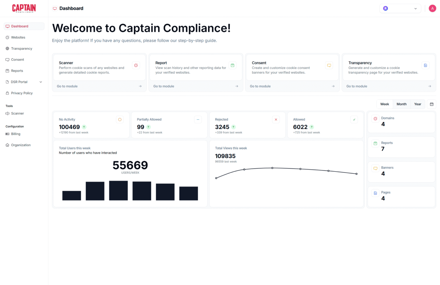 Captain Compliance - Data Privacy Software & Compliance Management Tools