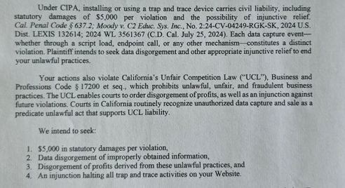 Tauler Smith Claims for Data Broker Kits