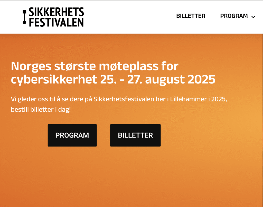 sikkerhetsfestivalen.no privacy festival