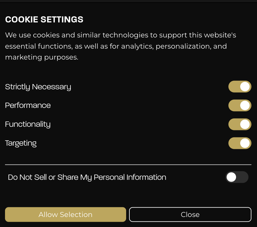 Example of an opt-in opt-out consent banner