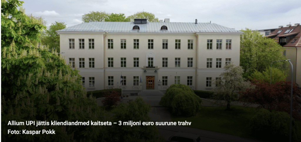 Estonia GDPR fine for 3 million Euros