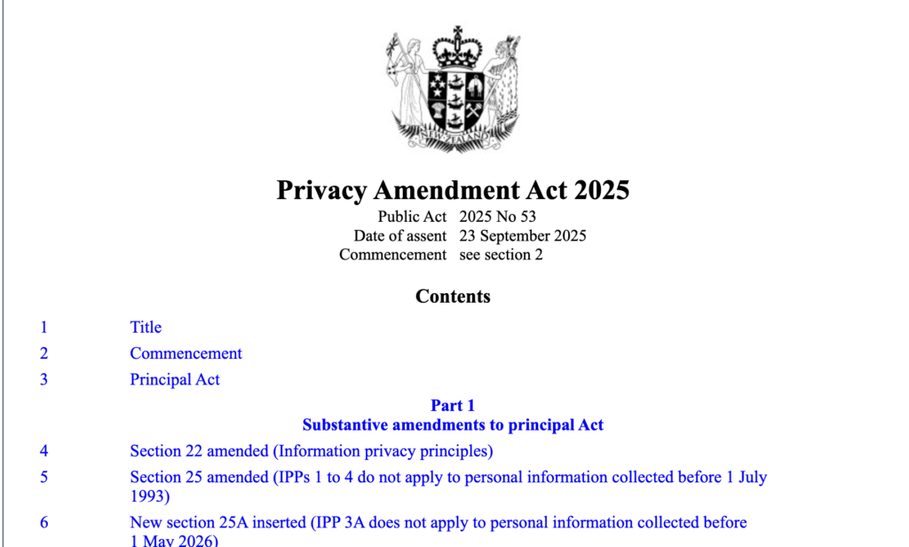 Privacy Amendment New Zealand