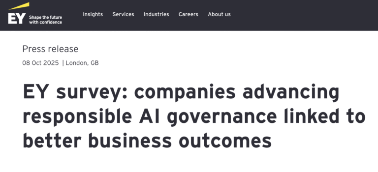 EY Survey Links Responsible AI Governance to Winning More Business Deals