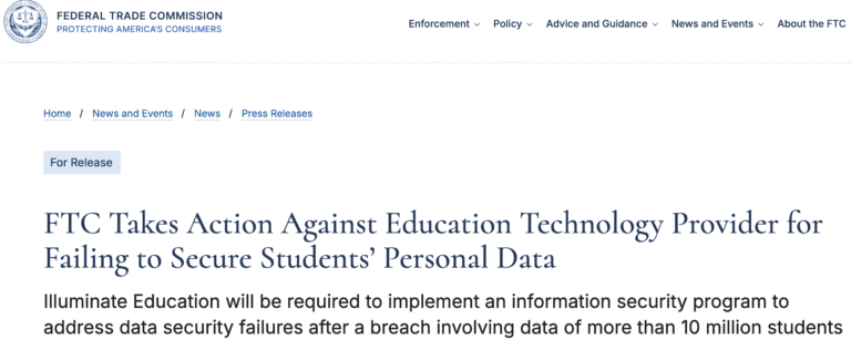 FTC Finalizes Order Against Illuminate Education Over Student Data Security Failures