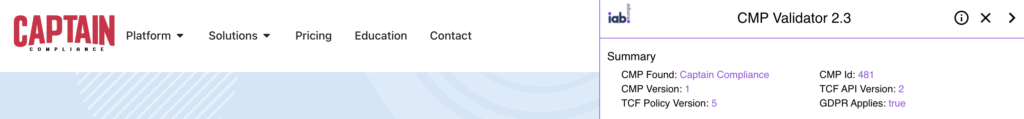 IAB TCF Validation