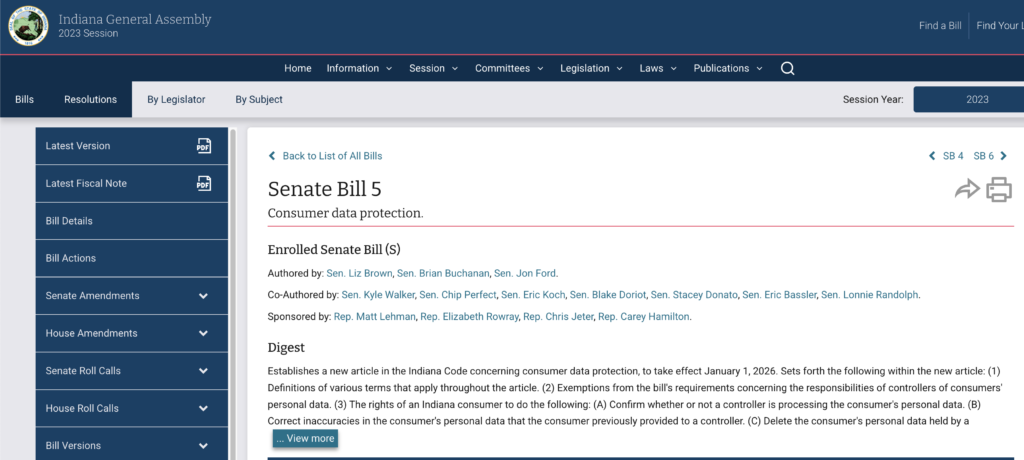 Indiana Data Privacy Act