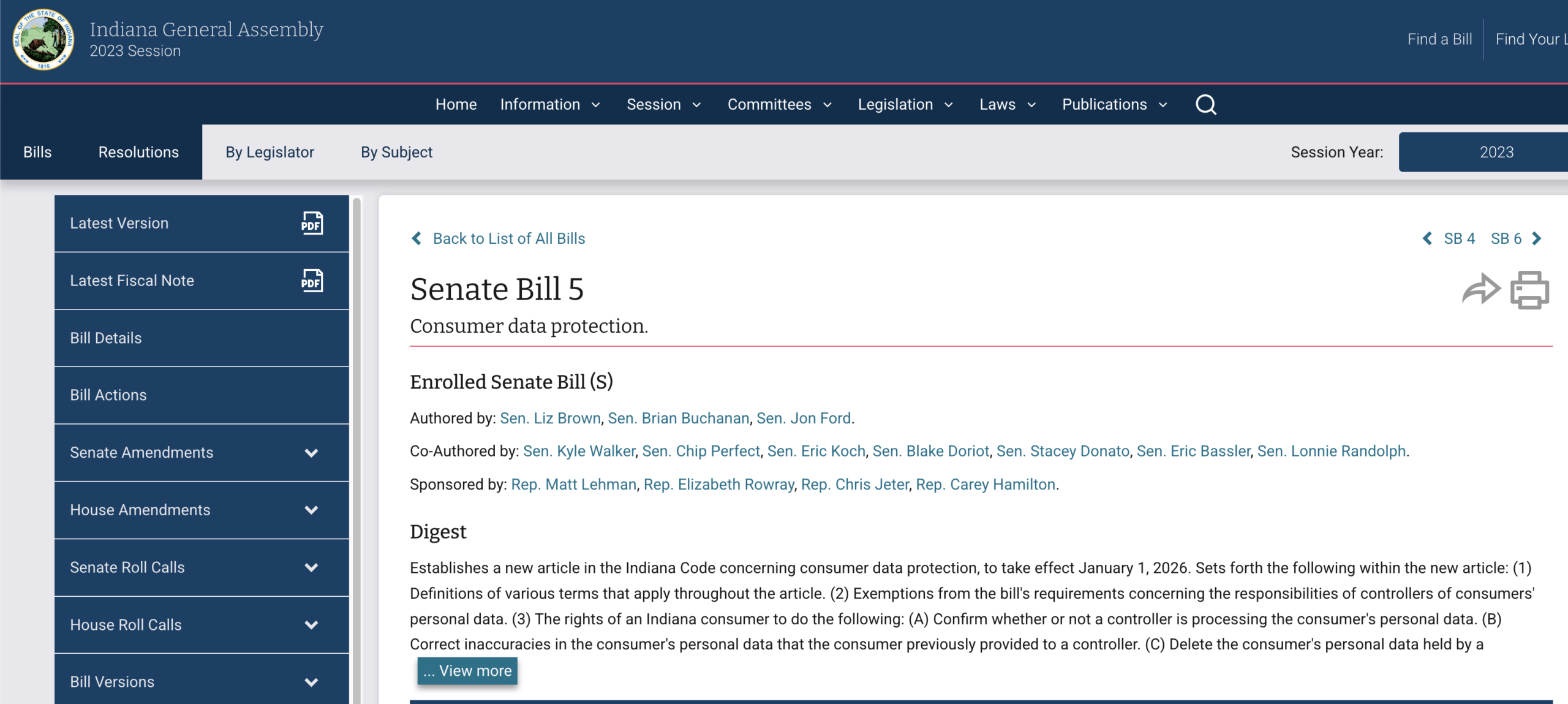 Indiana Data Privacy Act