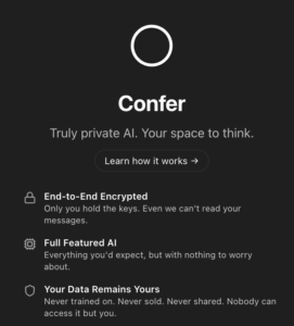 Confer AI Privacy