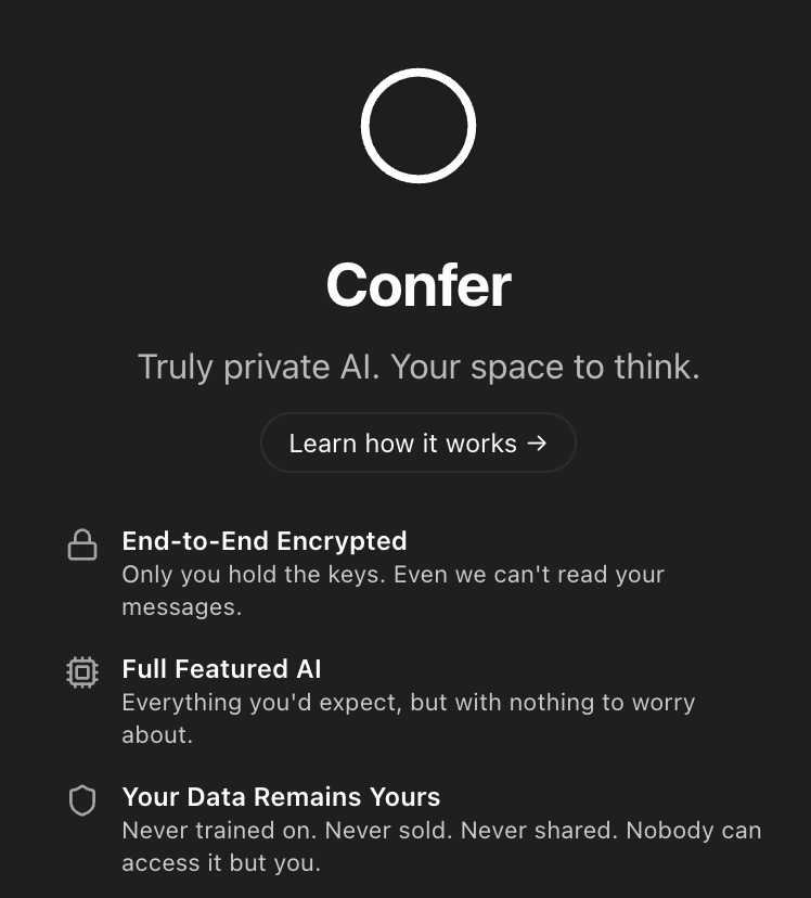 Confer AI Privacy