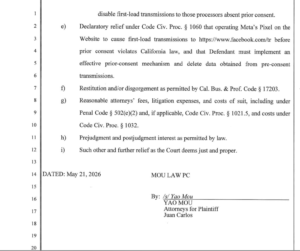 Yao Mou Law Firm Complaint