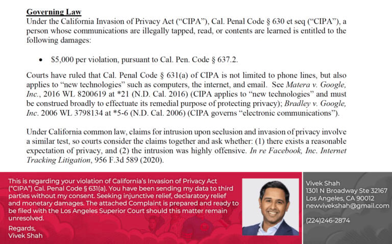 Federal Court Declares Serial CIPA Litigant Vivek Shah a Vexatious Litigant  