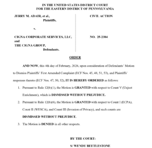 Judges decision in WESCA wiretapping privacy case