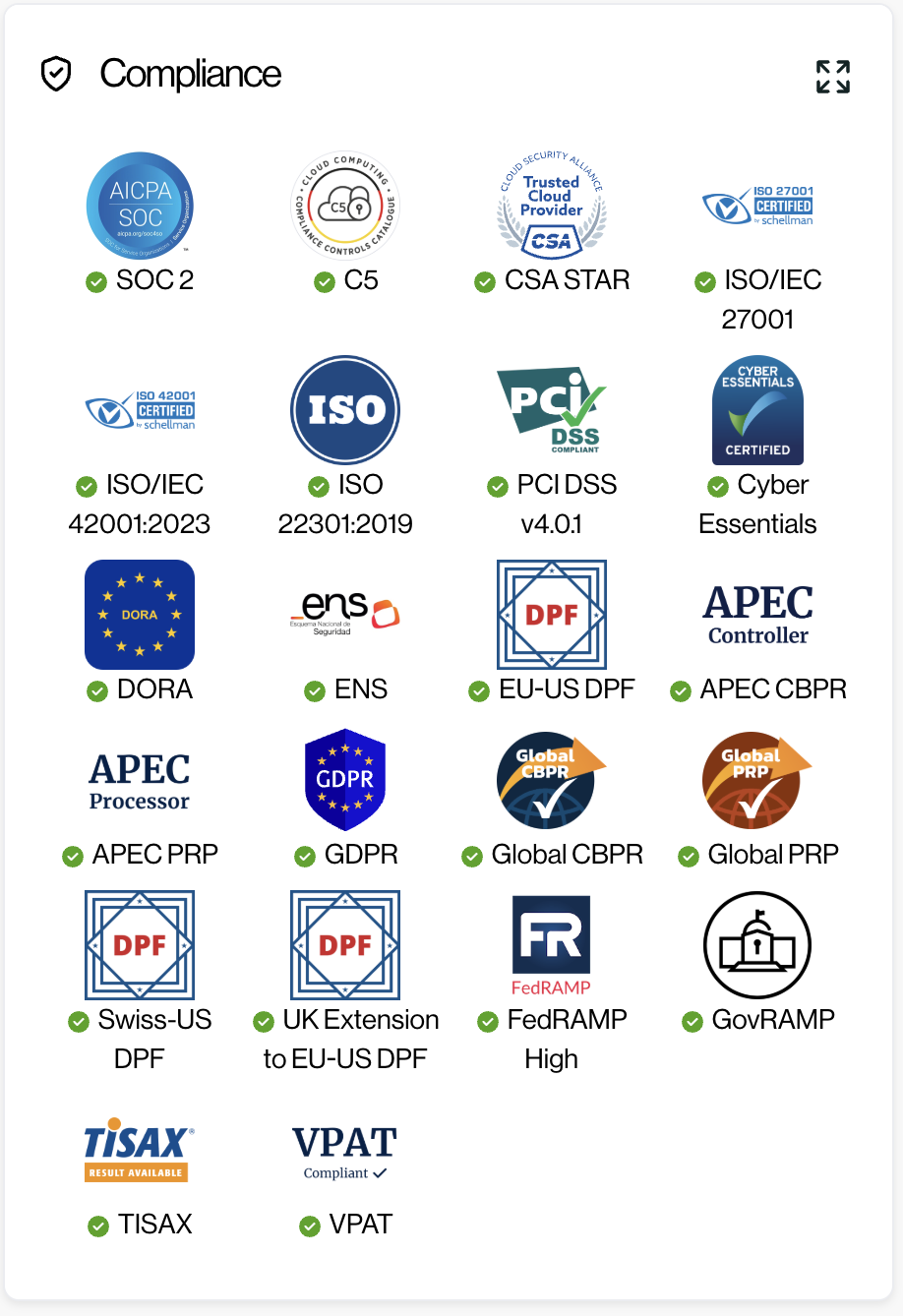 Trust Center Example