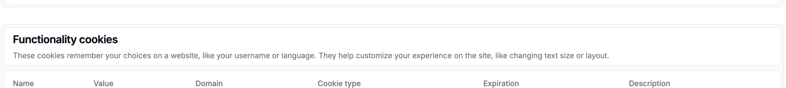 Functional Cookies Definition in Cookie Scanner