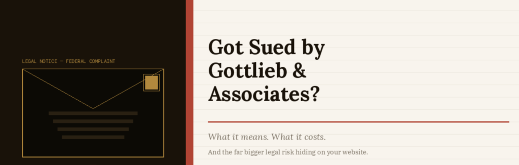 Sued by Gottlieb and Associates for privacy violation?