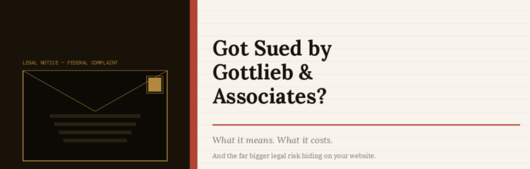Got Sued by Gottlieb & Associates for ADA Violations? Read This First.