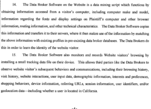 Databroker CCCDAFA Privacy Suit Information