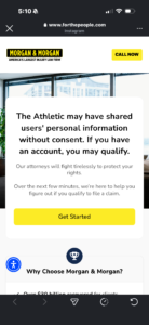 The Athletic Morgan and Morgan Privacy Lawsuit