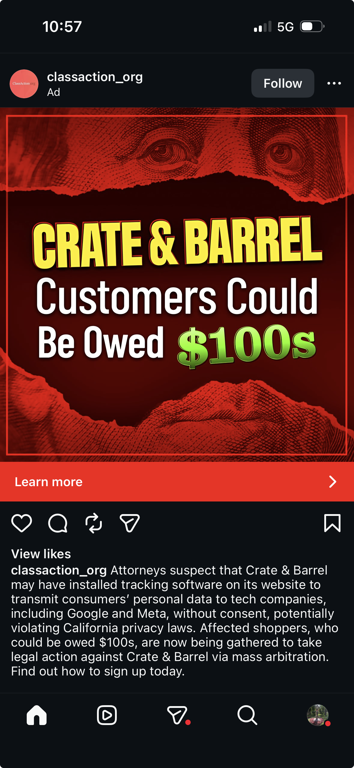 Crate and Barrel Privacy Lawsuit