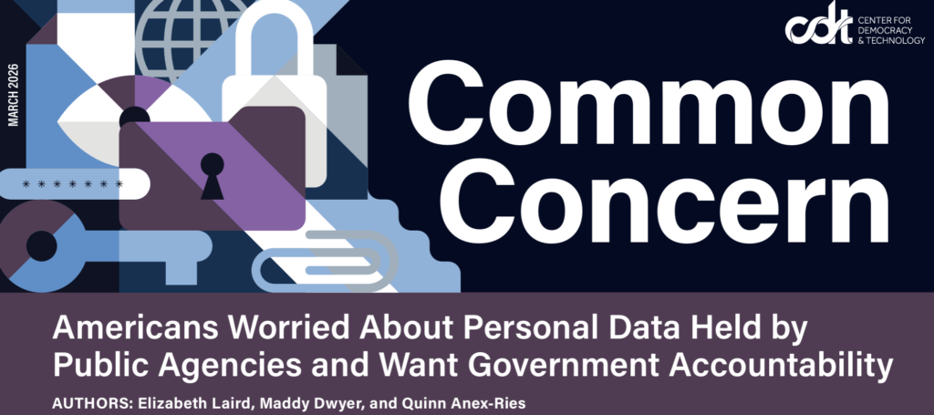 A Policy Analysis of CDT's "Common Concern" Polling Report