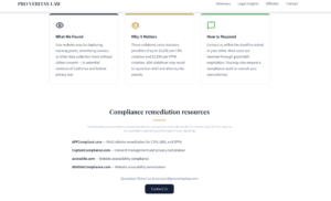 Pro Veritas Law Privacy and Compliance Law Firm for consumers