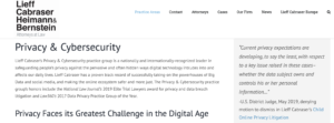 Lieff Cabraser Heimann & Bernstein Privacy Lawsuits