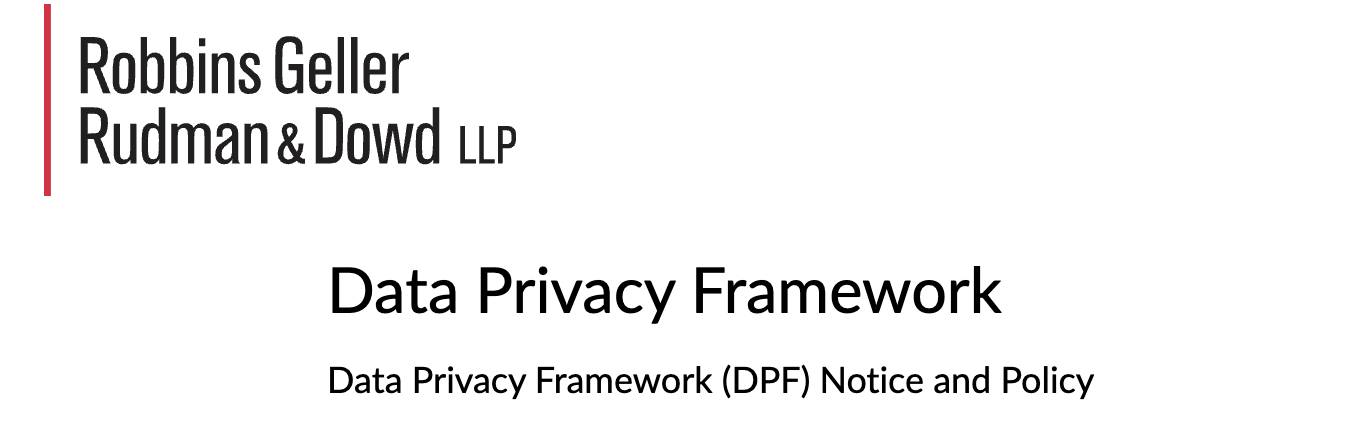 Robbins Geller Rudman & Dowd Privacy Lawsuit Firm