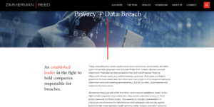 Zimmerman Reed Privacy Litigation