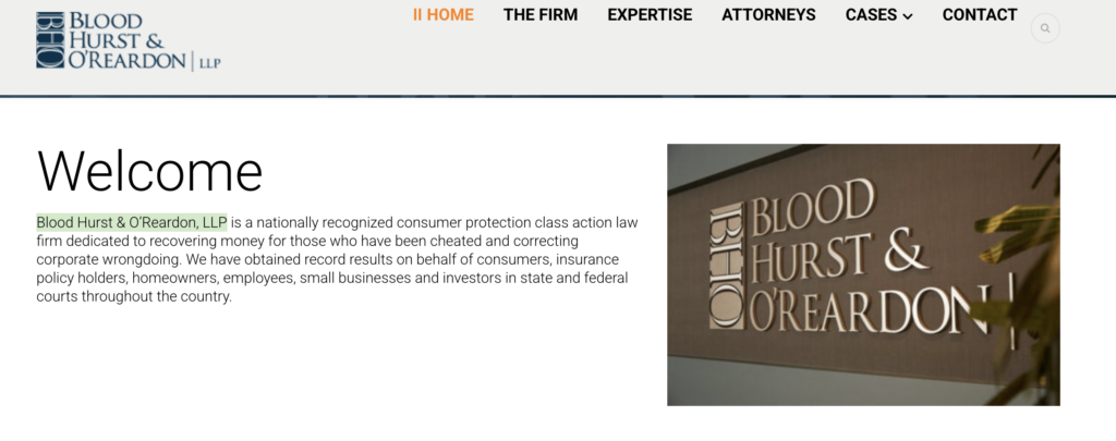 Blood Hurst & O’Reardon Privacy Lawsuits