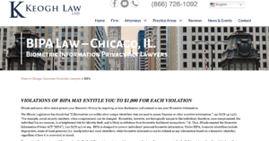 Keogh Law BIPA Privacy Lawsuits
