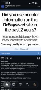 DrSays Data Privacy Lawsuit
