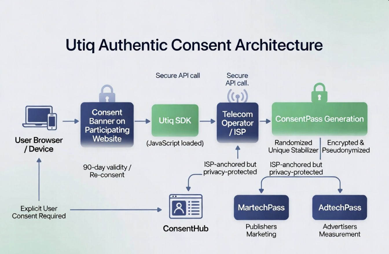 Utiq Authentic Consent Diagram Logic