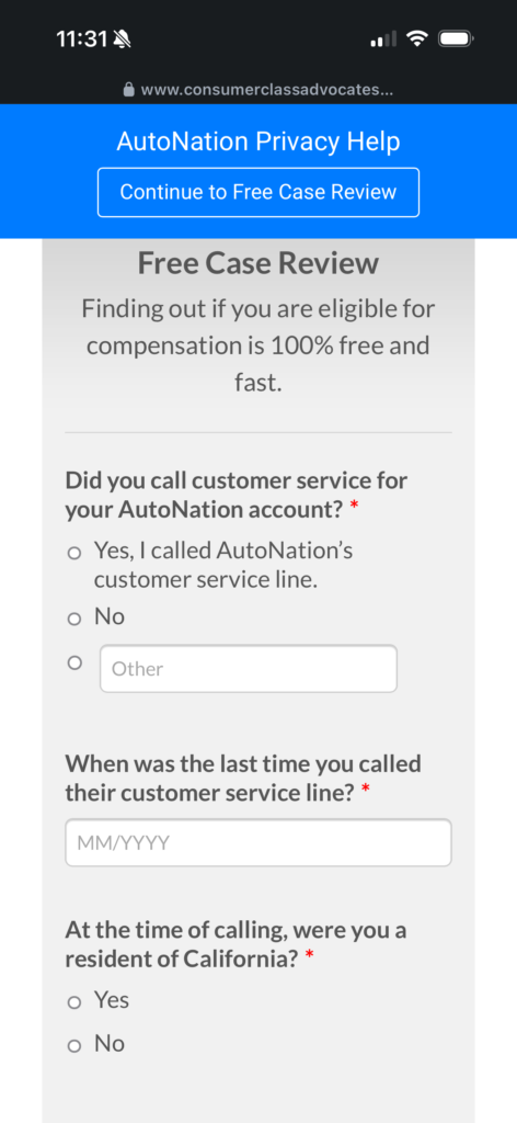 autonation privacy help