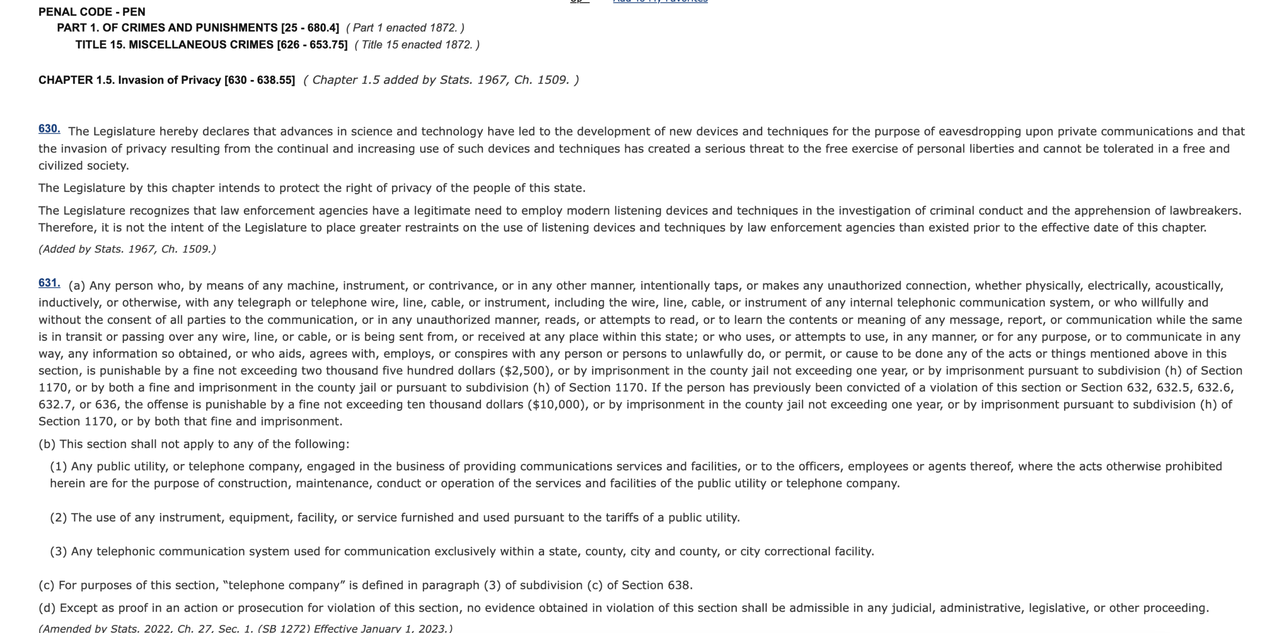CIPA Overview from State Legislature