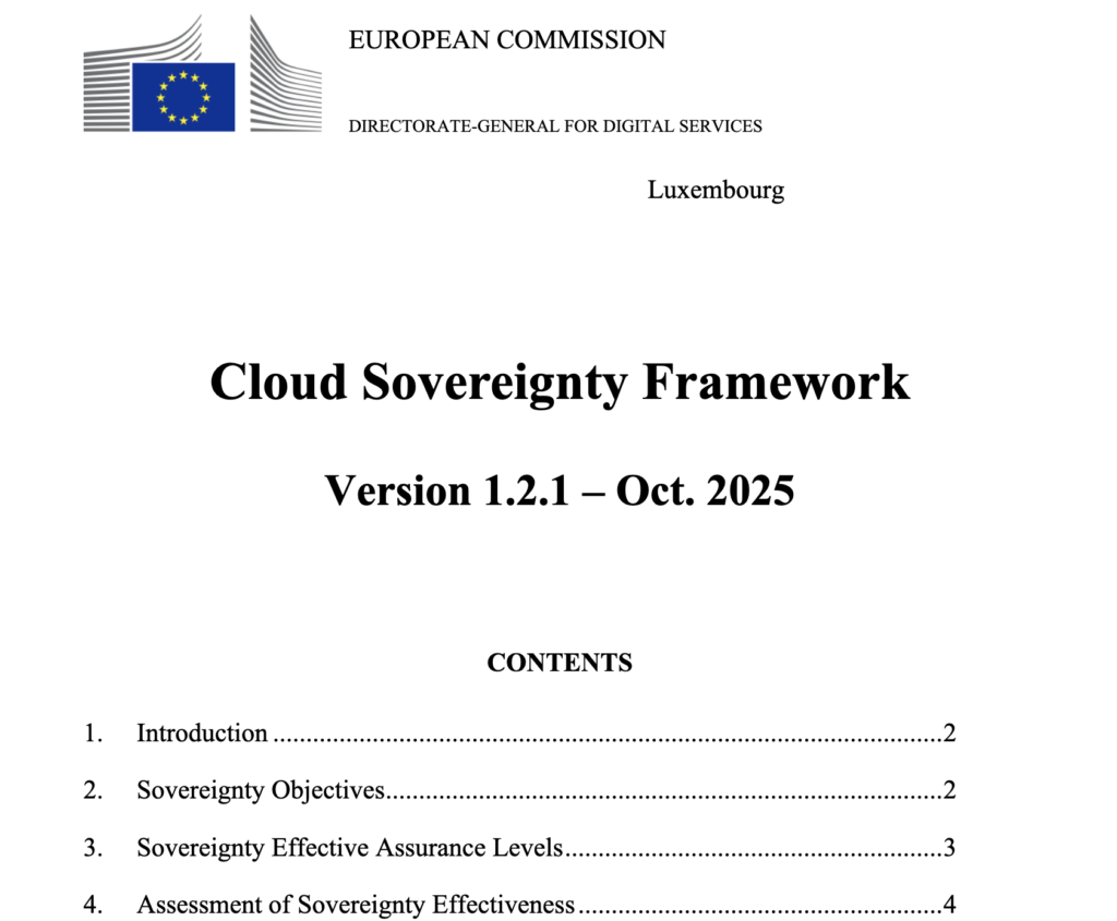 EU Cloud Sovereignty Framework