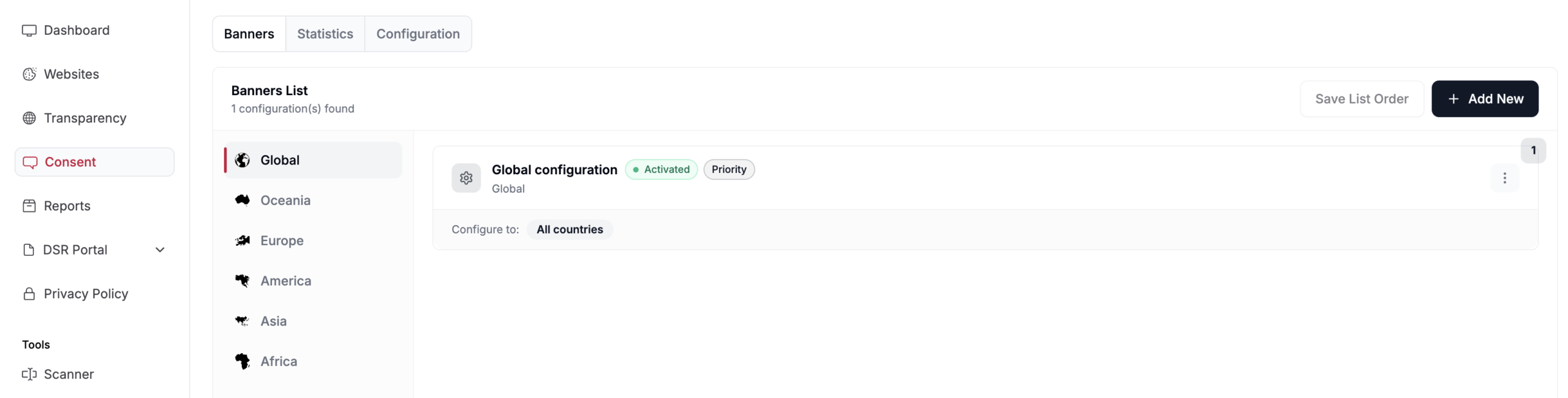 Captain Compliance Consent Management Dashboard