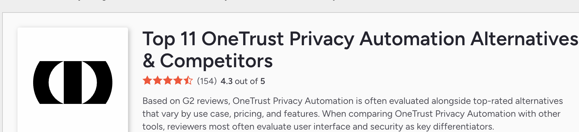 Onetrust Top Alternatives