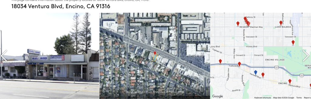Mailbox for 18034 Ventura Blvd., No. 401, Encino CA 91316 seyedhosseini90013@gmail.com