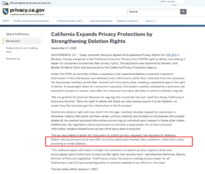 CalPrivacy New Laws for CCPA